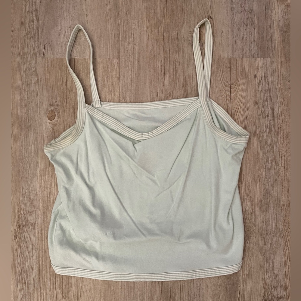 Green Striped Women's PJ Set